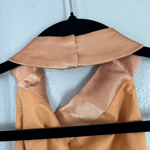 ELLIATT Women Camel Lambent Asymmetrical Halter Satin Dress Size S NEW Cowl Neck - Picture 5 of 10
